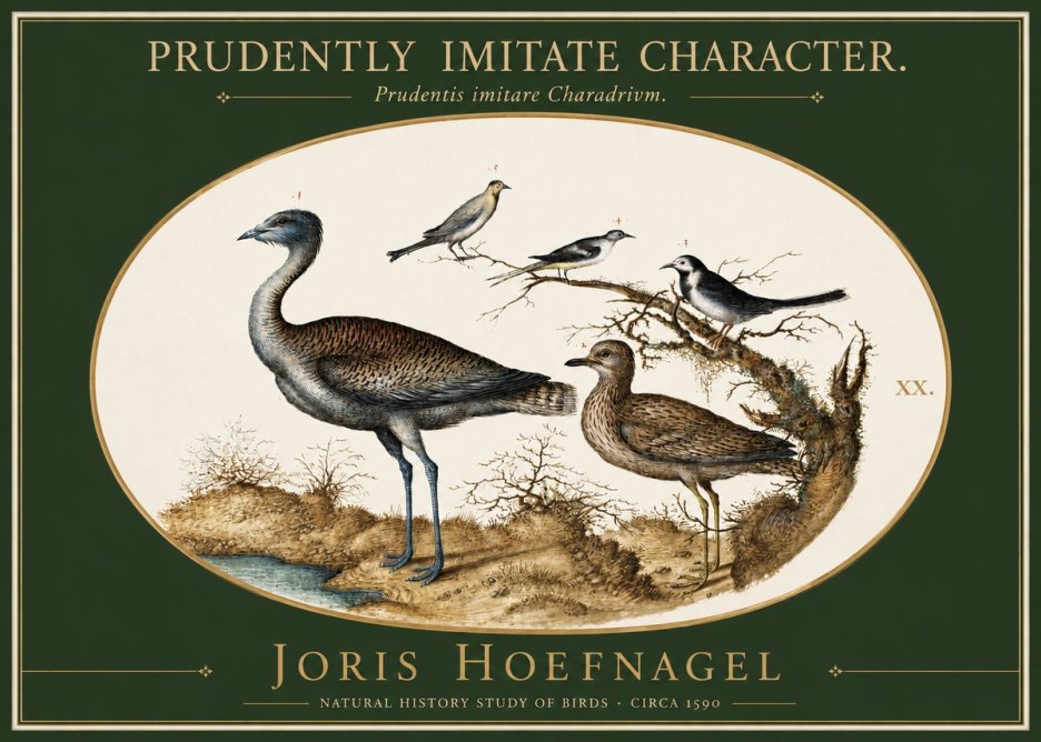 Joris Hoefnagel Prudently Imitate Character. No2 - Poszter
