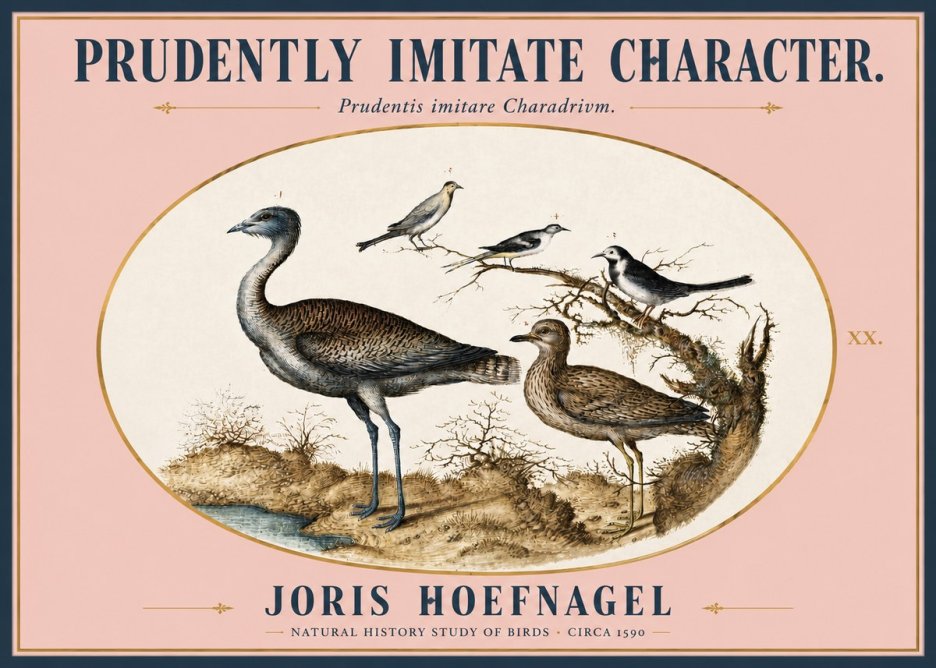 Joris Hoefnagel Prudently Imitate Character. No3 - Poszter