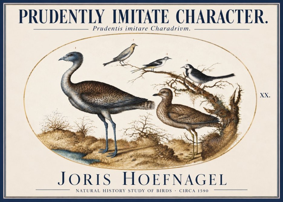 Joris Hoefnagel Prudently Imitate Character. No4 - Poszter