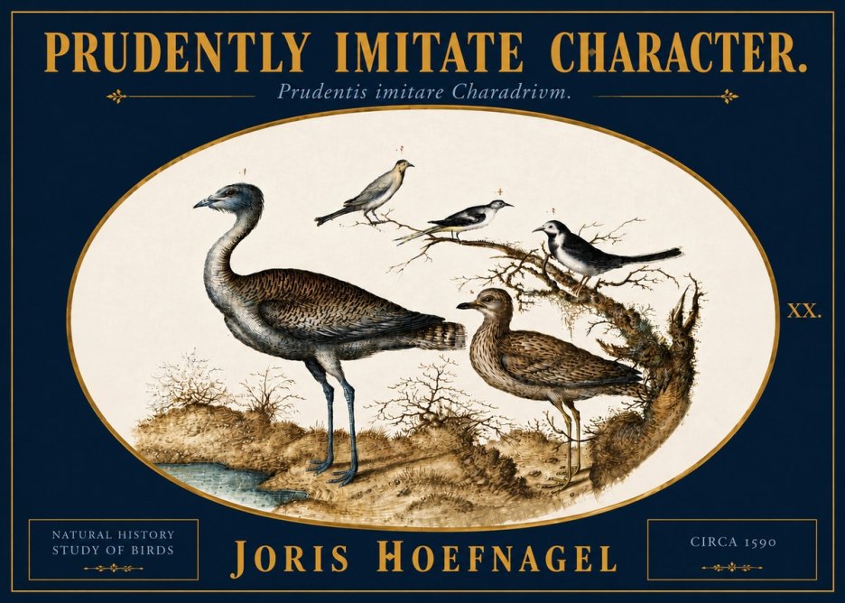 Joris Hoefnagel Prudently Imitate Character. No5 - Poszter