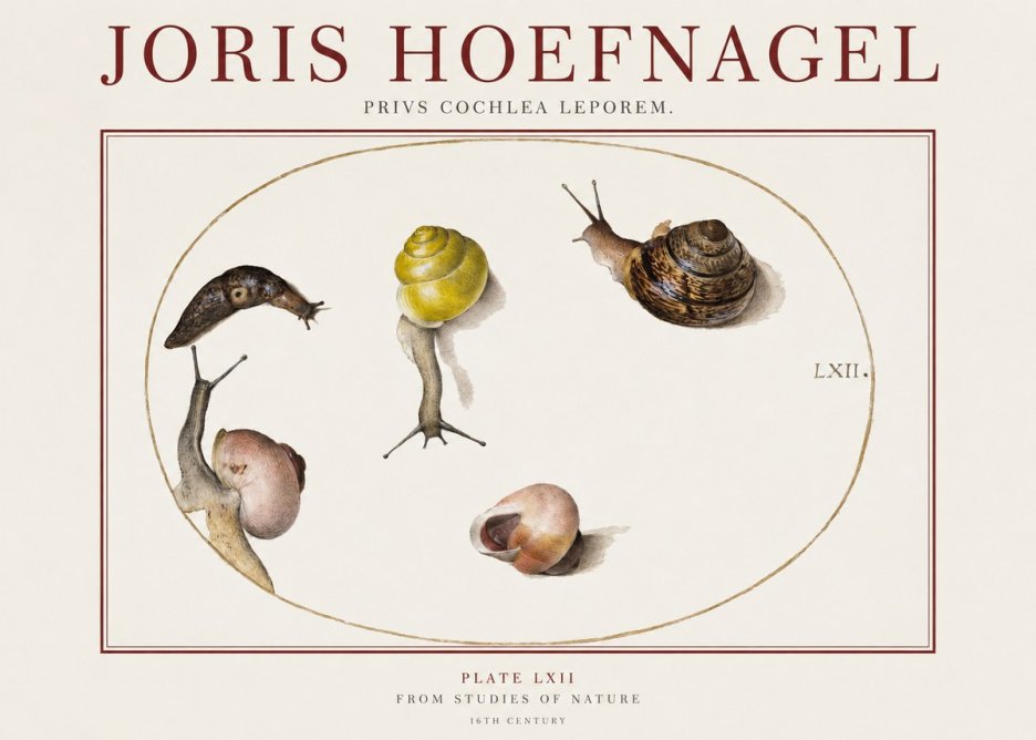 Joris Hoefnagel Privs Cochlea Leporem. No1 - Poszter