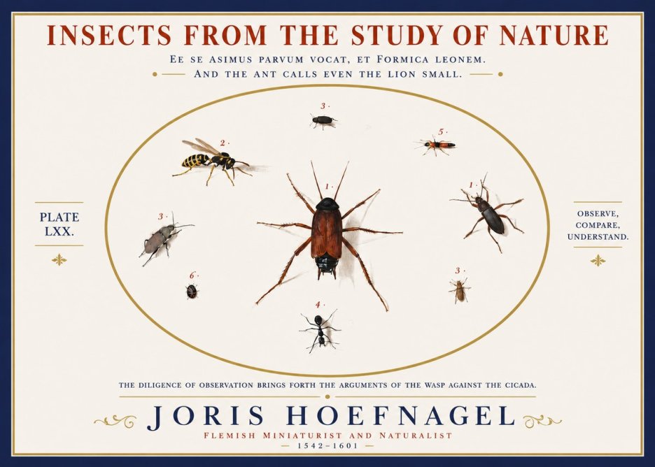 Joris Hoefnagel Insects from the Study of Nature No3 - Poszter