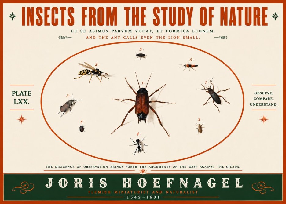 Joris Hoefnagel Insects from the Study of Nature No5 - Poszter
