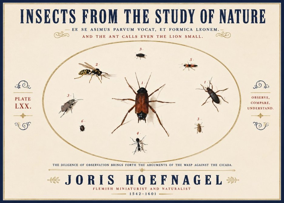 Joris Hoefnagel Insects from the Study of Nature No6 - Poszter