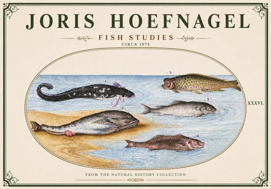 Joris Hoefnagel Fish Studies No3 - Poszter