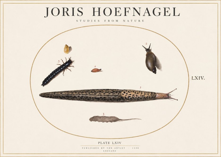 Joris Hoefnagel Plate Lxiv No1 - Poszter