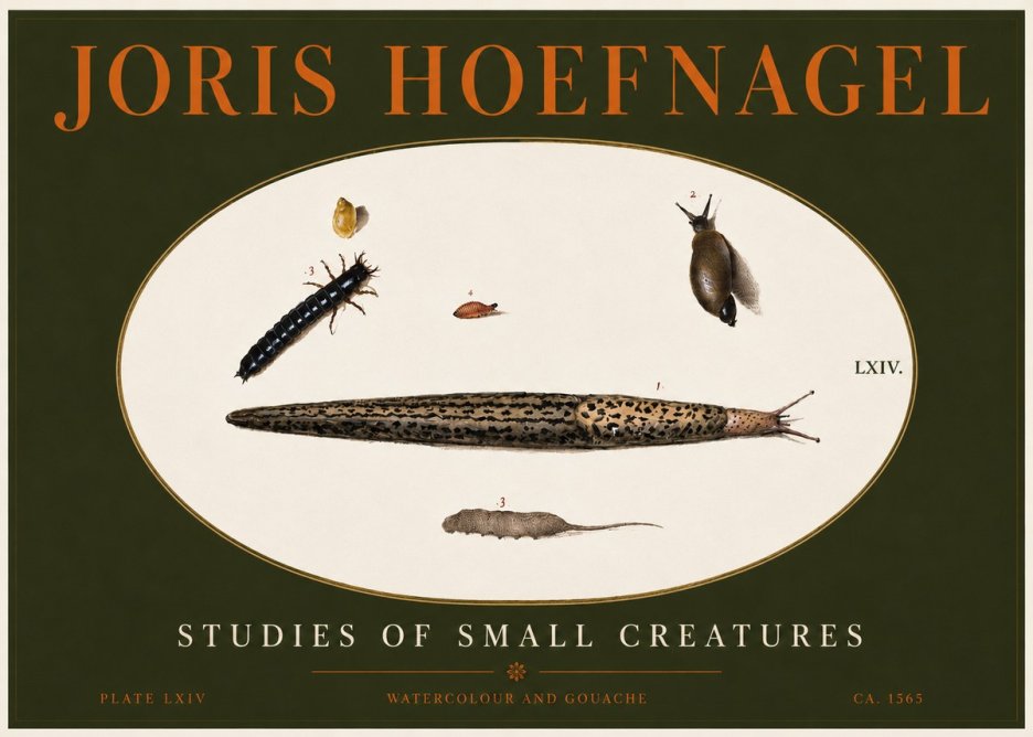 Joris Hoefnagel Plate Lxiv No4 - Poszter