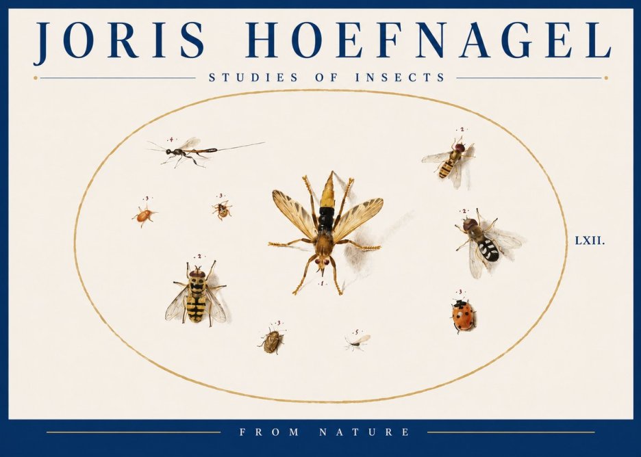 Joris Hoefnagel Studies of Insects IV No4 - Poszter