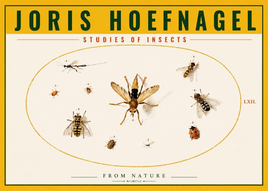 Joris Hoefnagel Studies of Insects IV No5 - Poszter