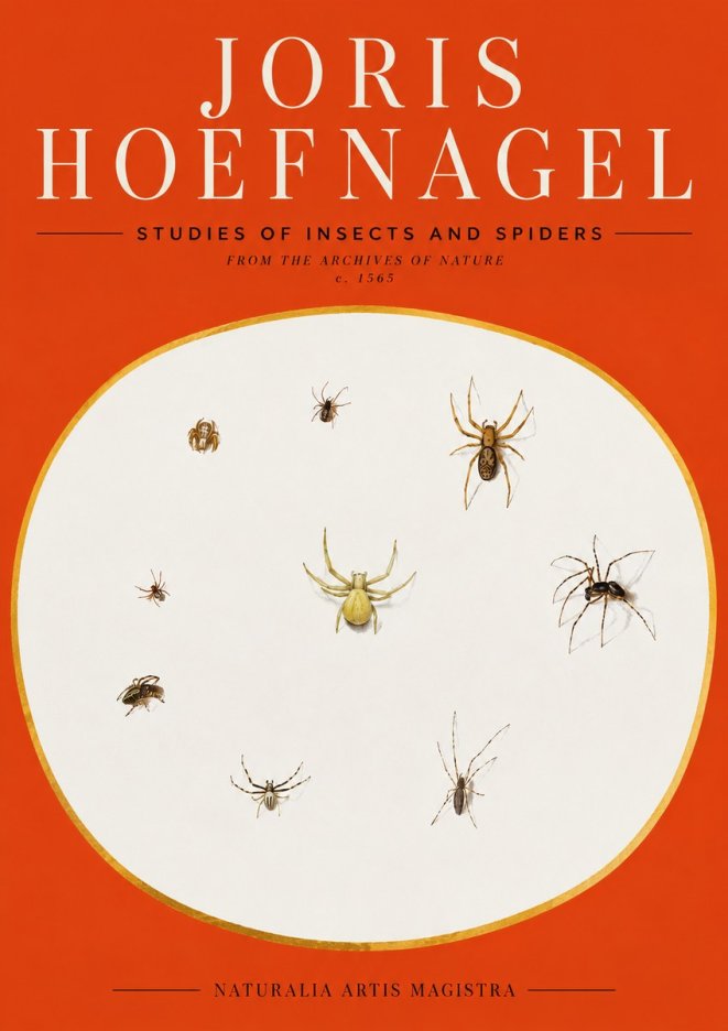 Joris Hoefnagel Studies of Insects and Spiders No2 - Poszter