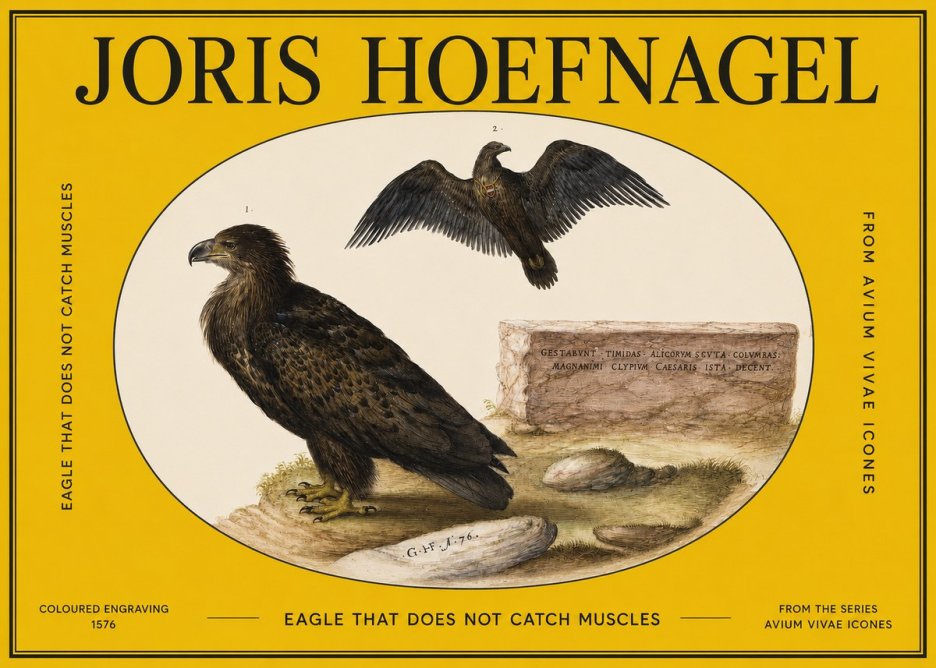 Joris Hoefnagel Eagle That Does Not Catch Muscles No2 - Poszter