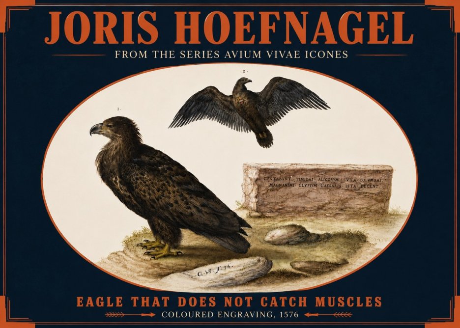 Joris Hoefnagel Eagle That Does Not Catch Muscles No4 - Poszter