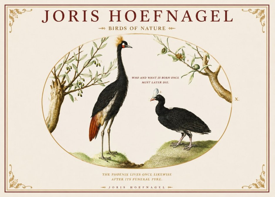 Joris Hoefnagel Birds of Nature No1 - Poszter