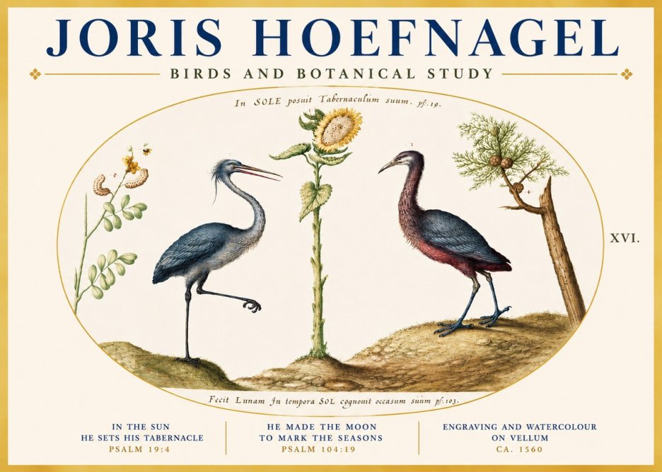 Joris Hoefnagel Birds and Plants Under the Sun No5 - Poszter