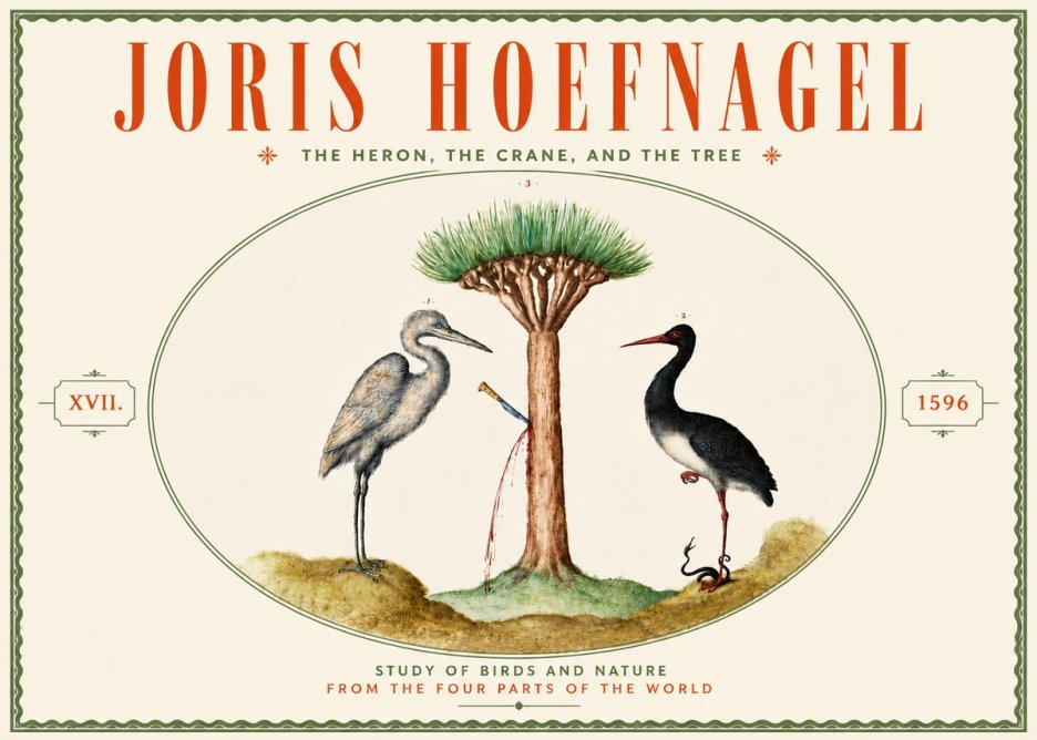 Joris Hoefnagel The Heron, the Crane, and the Tree No6 - Poszter