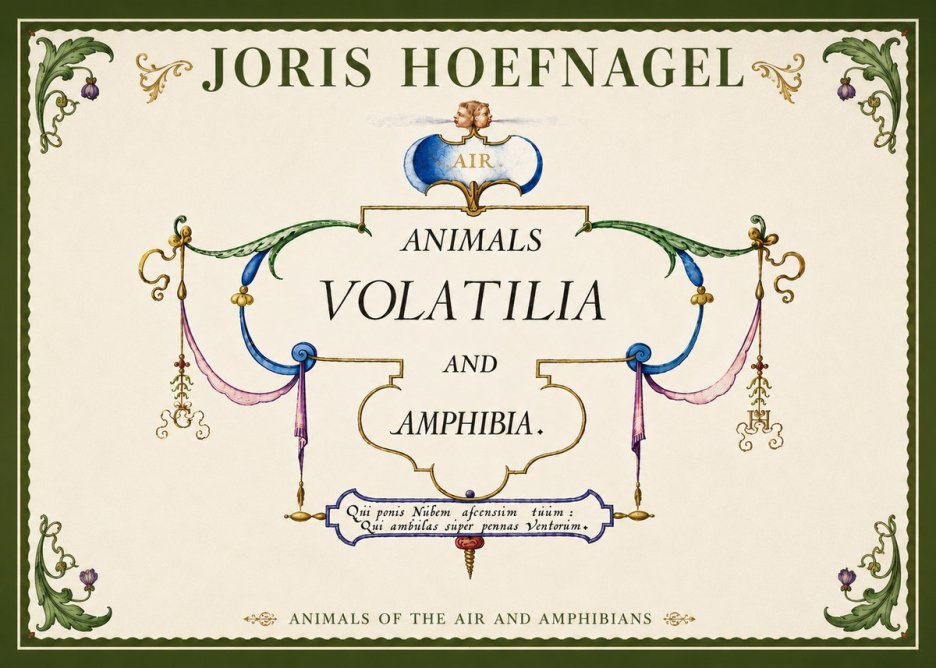 Joris Hoefnagel Animals Volatilia and Amphibia. No5 - Poszter
