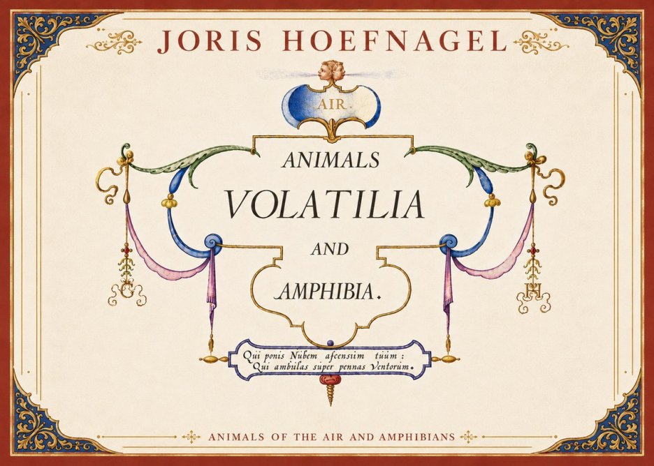 Joris Hoefnagel Animals Volatilia and Amphibia. No6 - Poszter