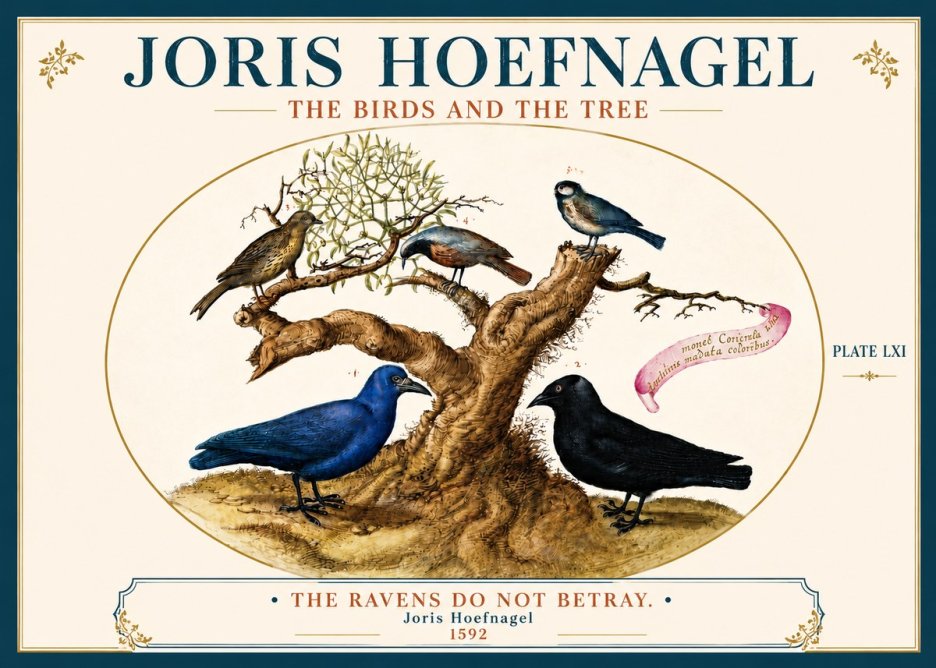 Joris Hoefnagel The Birds and the Tree No4 - Poszter