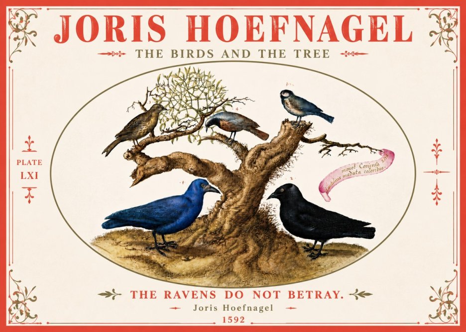 Joris Hoefnagel The Birds and the Tree No6 - Poszter