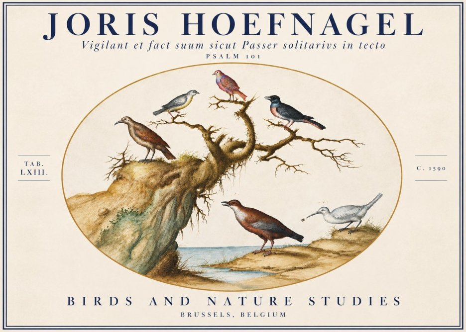 Joris Hoefnagel Vigilant Et Fact Suum Sicut Passer Solitarius in Tecto No5 - Poszter