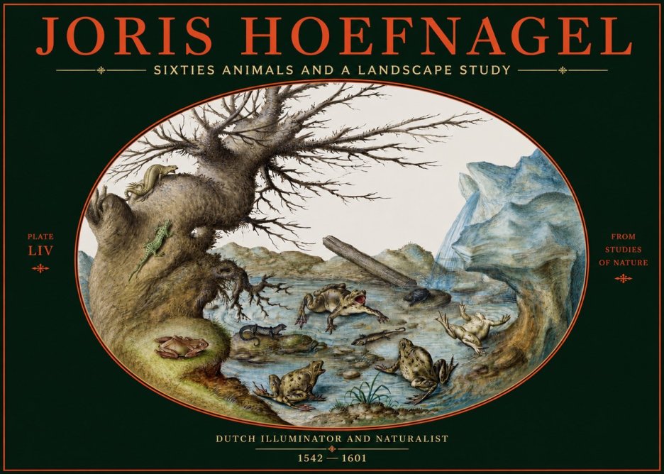 Joris Hoefnagel Sixtties Animals and a Landscape Study No2 - Poszter