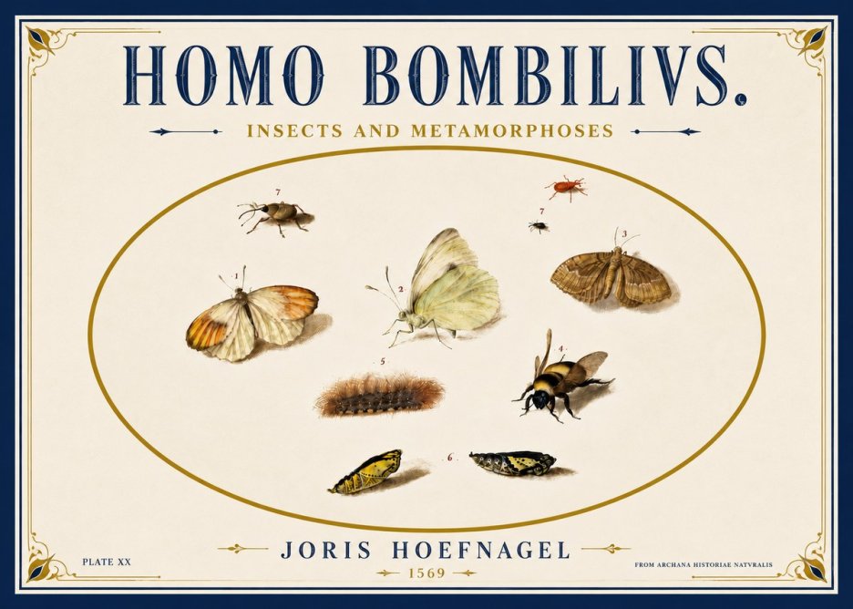 Joris Hoefnagel Homo Bombilivs. Insecta Et Metamorphoses No6 - Poszter