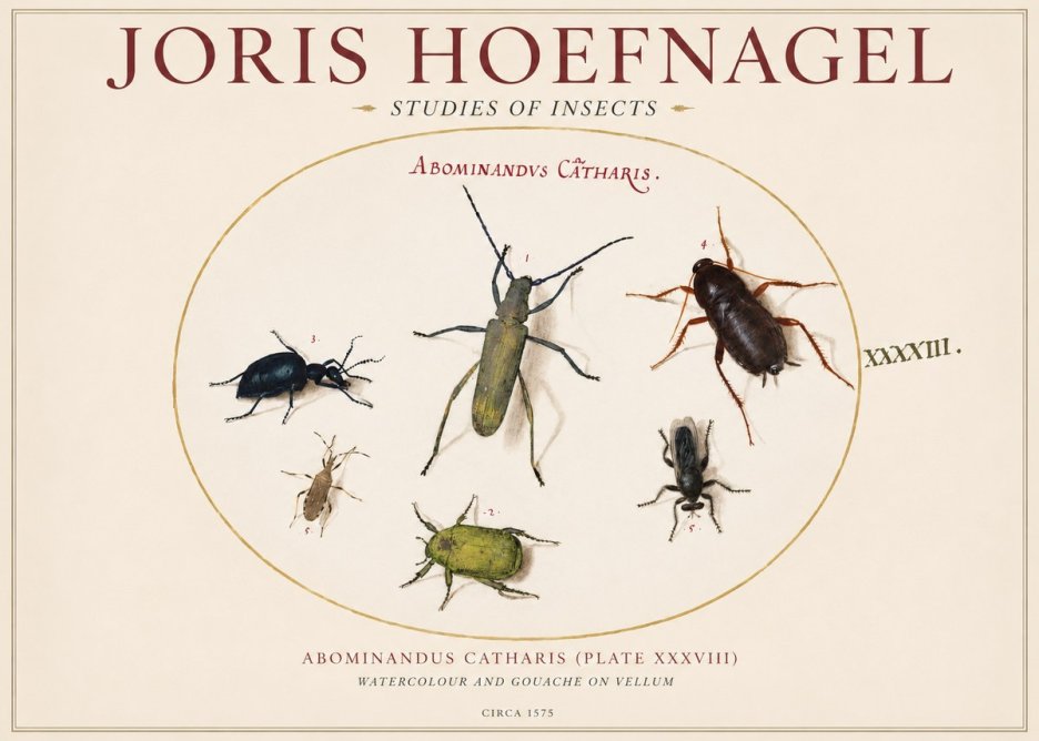 Joris Hoefnagel Abominandus Catharis (Plate Xxxviii) No1 - Poszter