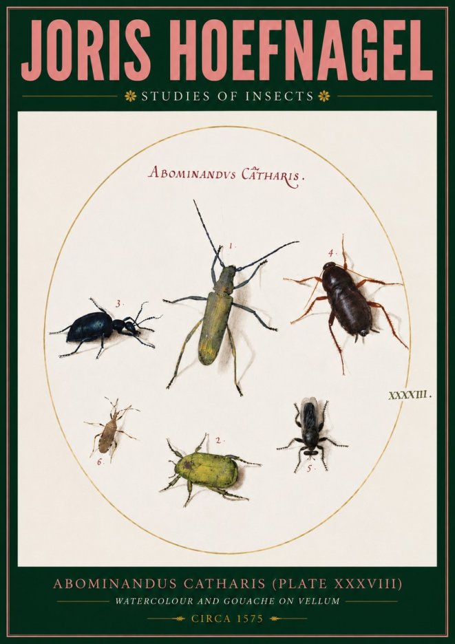 Joris Hoefnagel Abominandus Catharis (Plate Xxxviii) No2 - Poszter