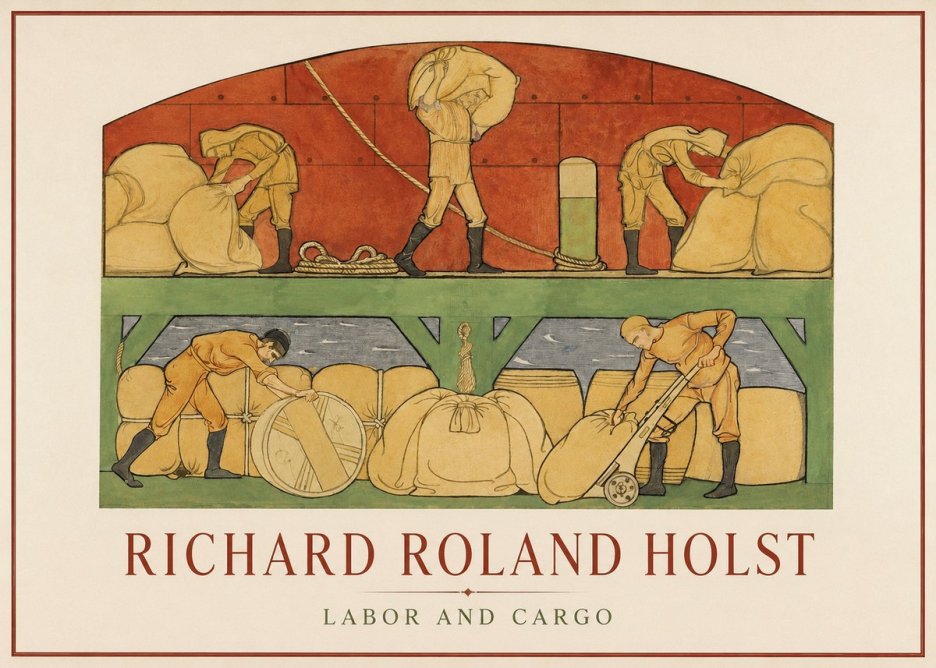 Richard Roland Holst Labor and Cargo No1 - Poszter