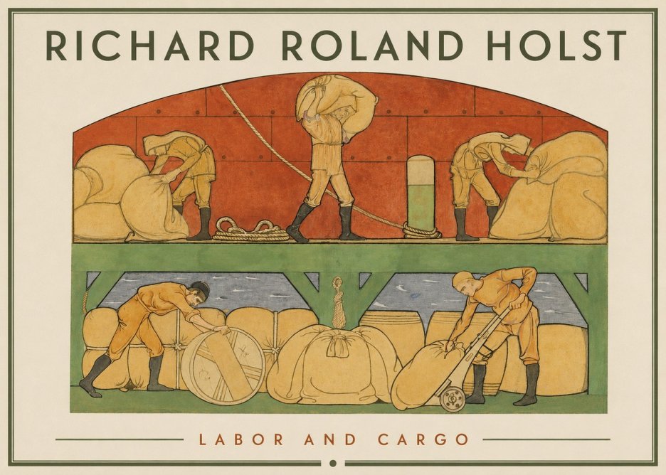 Richard Roland Holst Labor and Cargo No2 - Poszter