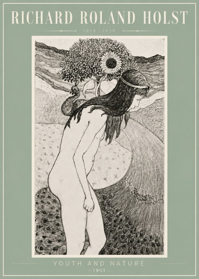 Richard Roland Holst Youth and Nature No3 - Poszter