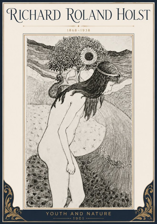 Richard Roland Holst Youth and Nature No4 - Poszter