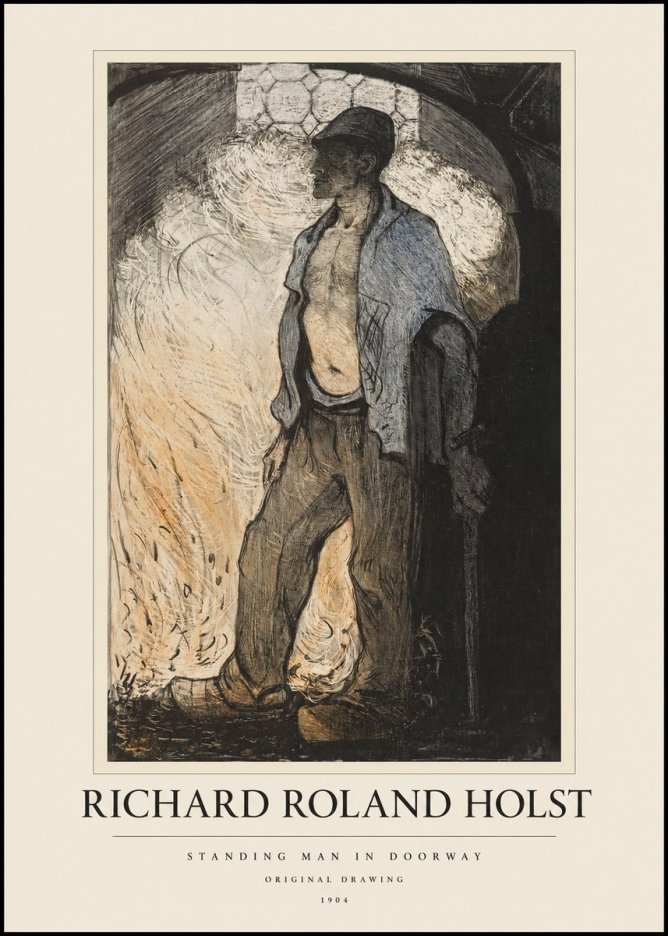 Richard Roland Holst Standing Man in Doorway No1 - Poszter