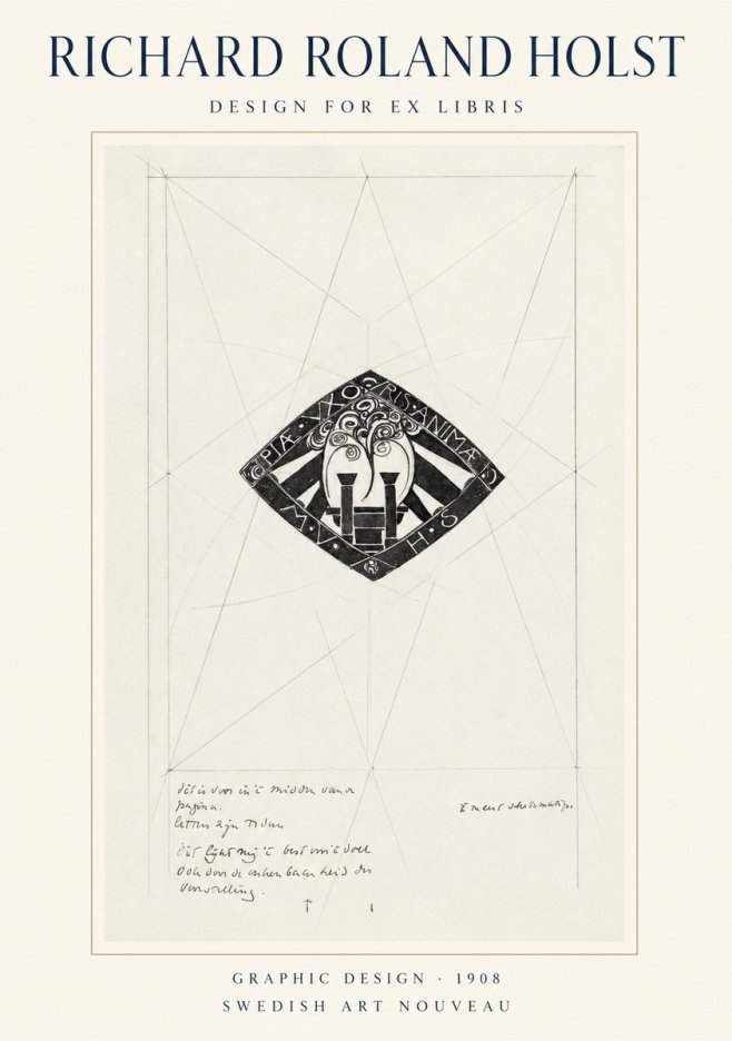 Richard Roland Holst Design for Ex Libris No1 - Poszter