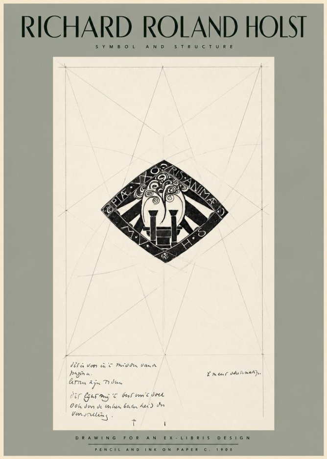 Richard Roland Holst Design for Ex Libris No2 - Poszter