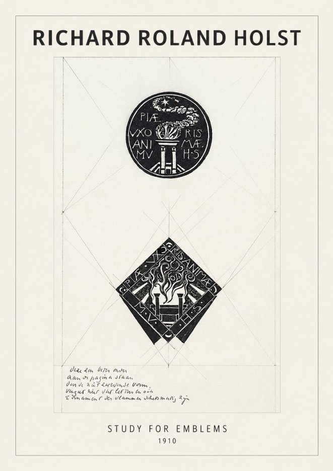 Richard Roland Holst Study for Emblems No1 - Poszter