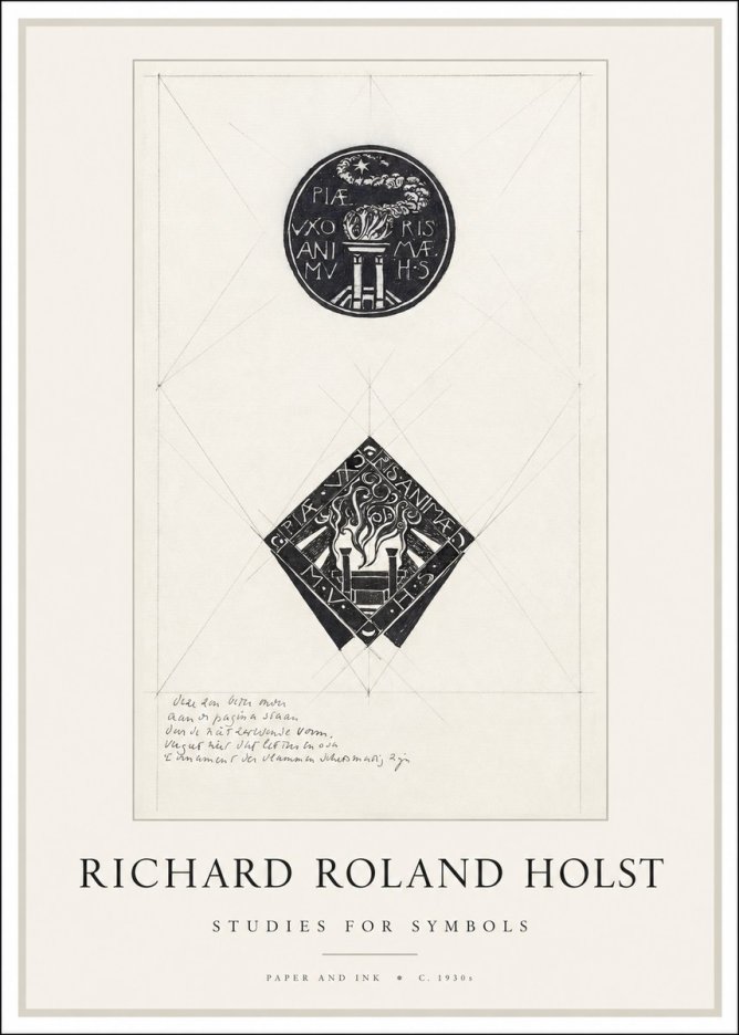 Richard Roland Holst Study for Emblems No2 - Poszter