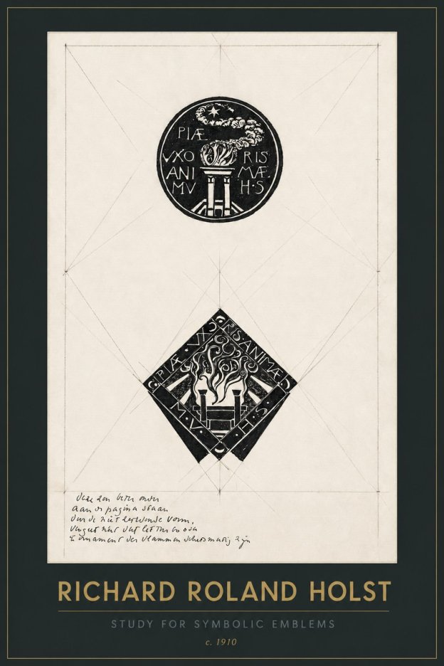 Richard Roland Holst Study for Emblems No3 - Poszter