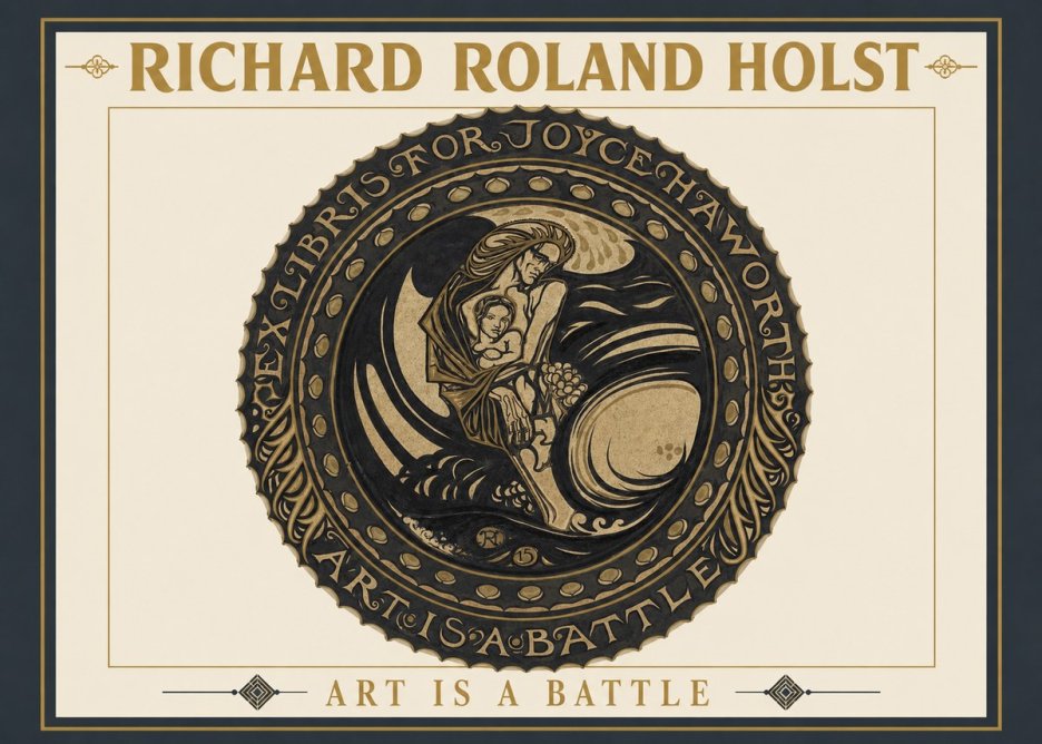 Richard Roland Holst Ex Libris for Joyce Haworth No2 - Poszter