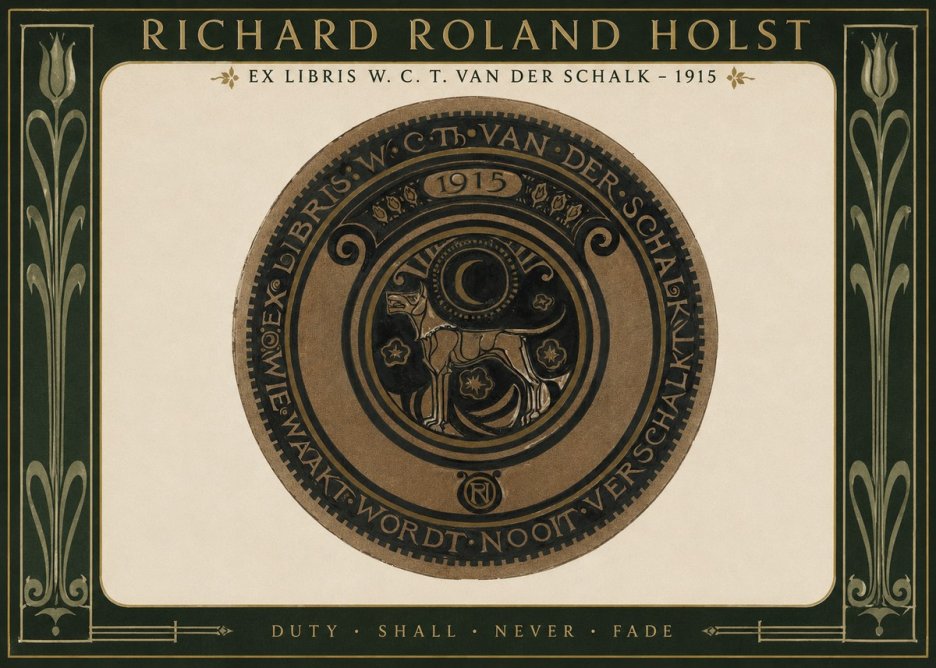 Richard Roland Holst Ex Libris W. C. T. Van Der Schalk - 1915 No2 - Poszter