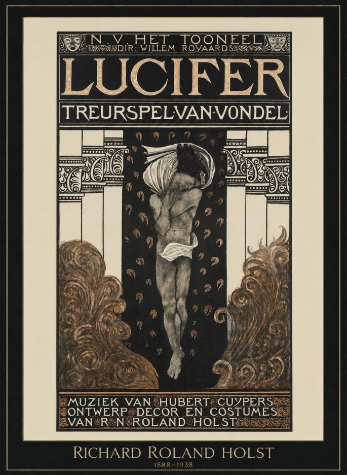 Richard Roland Holst Lucifer Treurspel Van Vondel No1 - Poszter