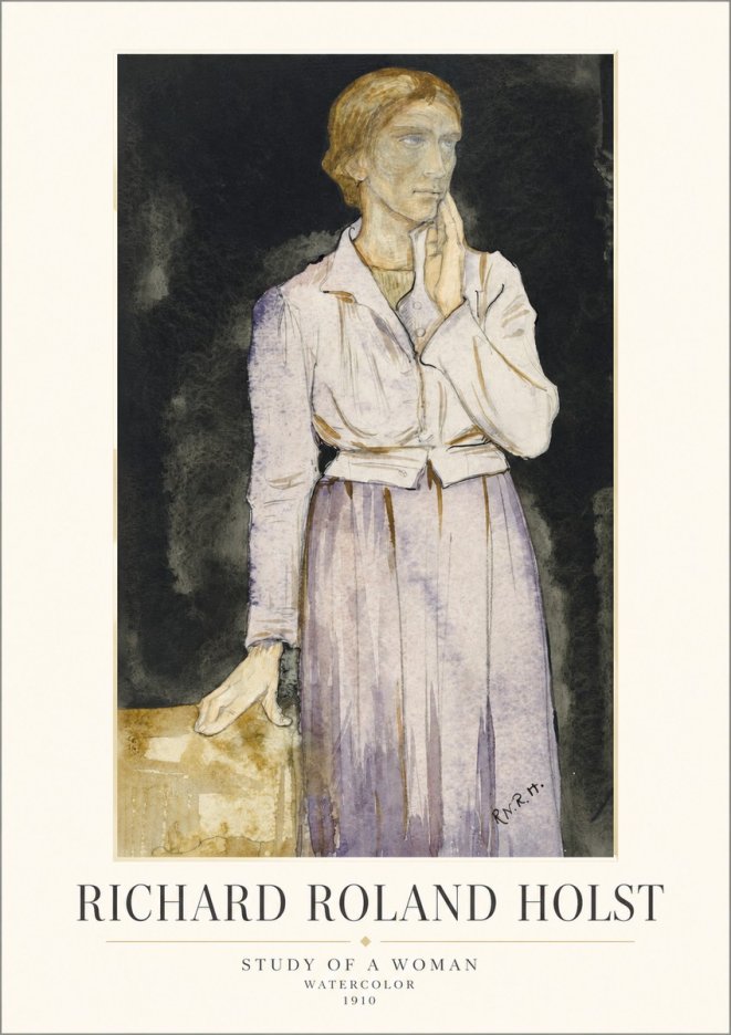 Richard Roland Holst Study of a Woman No1 - Poszter