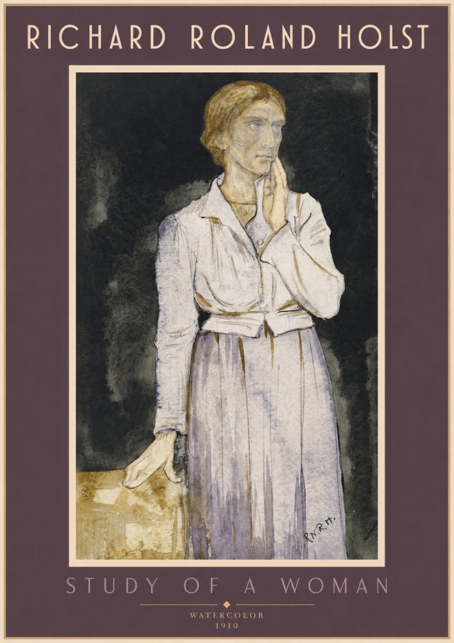 Richard Roland Holst Study of a Woman No2 - Poszter