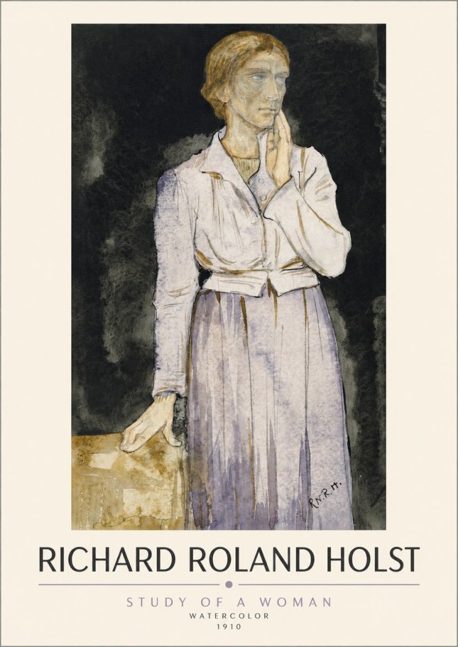 Richard Roland Holst Study of a Woman No3 - Poszter