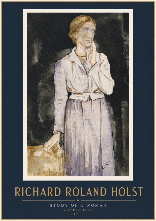 Richard Roland Holst Study of a Woman No5 - Poszter