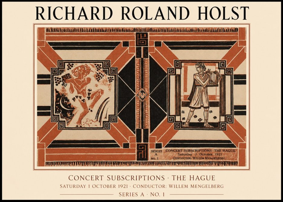 Richard Roland Holst Concert Subscriptions - the Hague No1 - Poszter