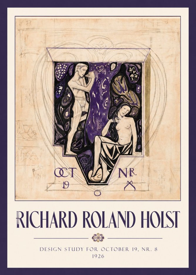 Richard Roland Holst Design Study for October 19, Nr. 8 1926 No2 - Poszter