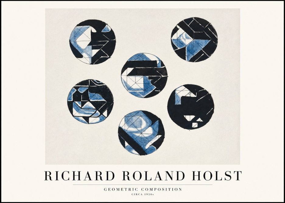 Richard Roland Holst Geometric Composition No1 - Poszter