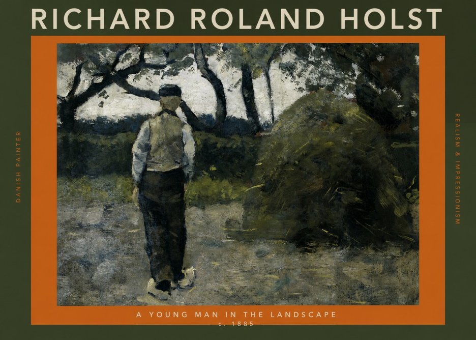Richard Roland Holst Young Boy in Landscape No2 - Poszter