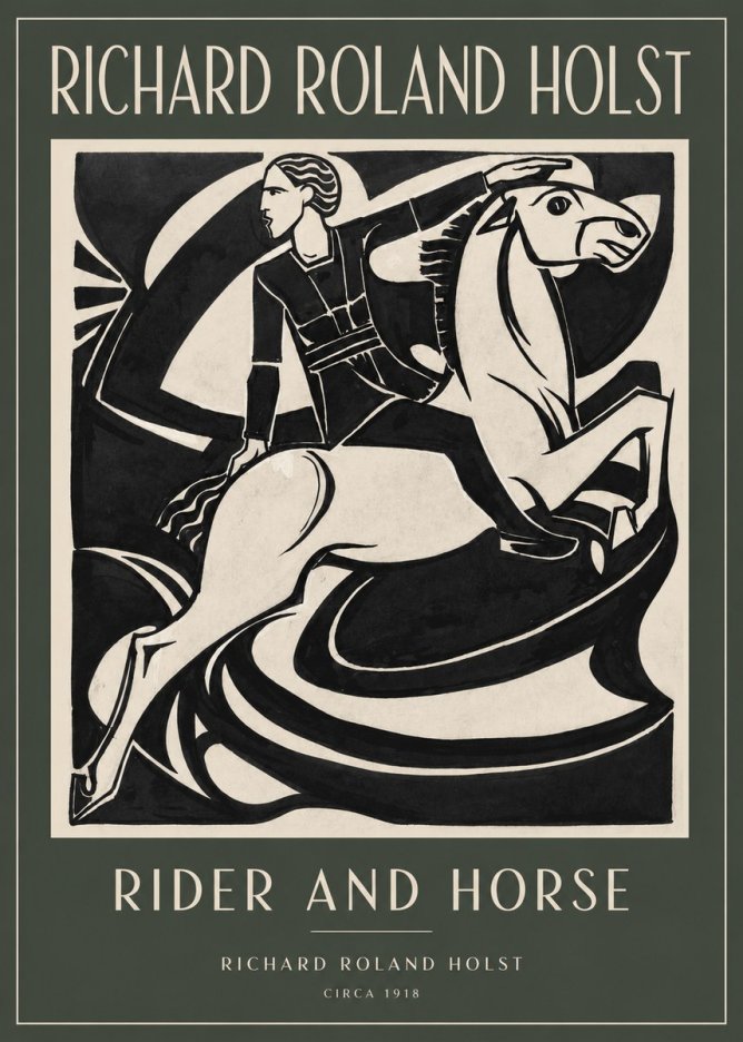 Richard Roland Holst Rider and Horse No2 - Poszter